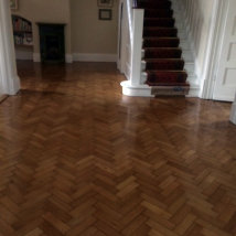 Reclaimed Oak Herringbone Blocks Finished with an Oil